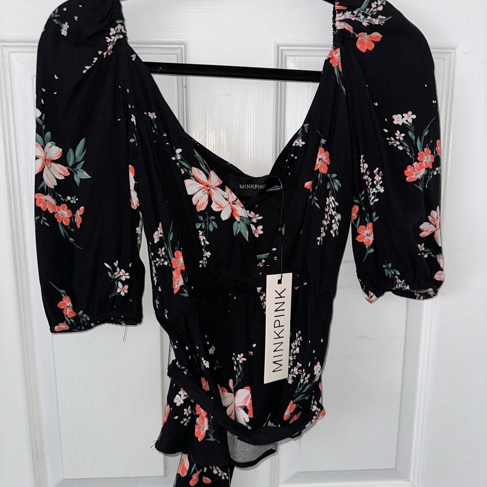 Minkpink Just Call Me Wrap Blouse